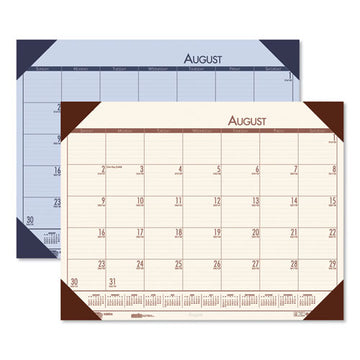 House of Doolittle™ Ecotones Recycled Academic Desk Pad Calendar, 18.5 X 13, Orchid Sheets, Cordovan Corners, 12-month (aug-july): 2021-2022 freeshipping - TVN Wholesale